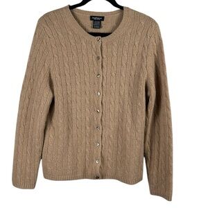 Lord & Taylor Cashmere Sweater in Soft Beige Size XL